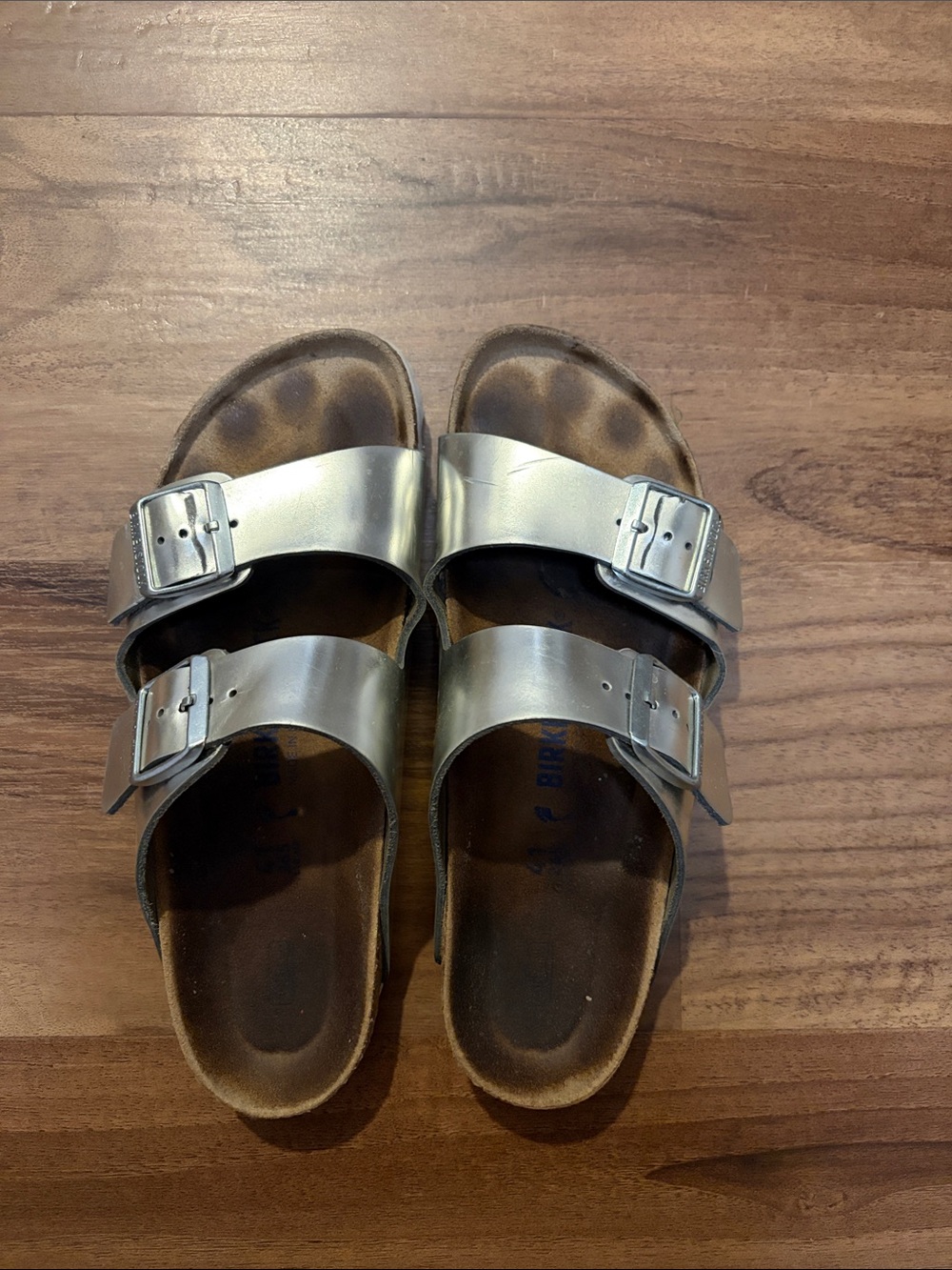 Birkenstock Arizona Metallic Silver